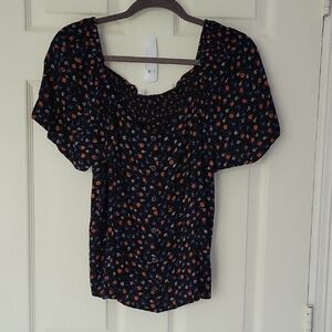 Madewell Floral Off the Shoulder Top
